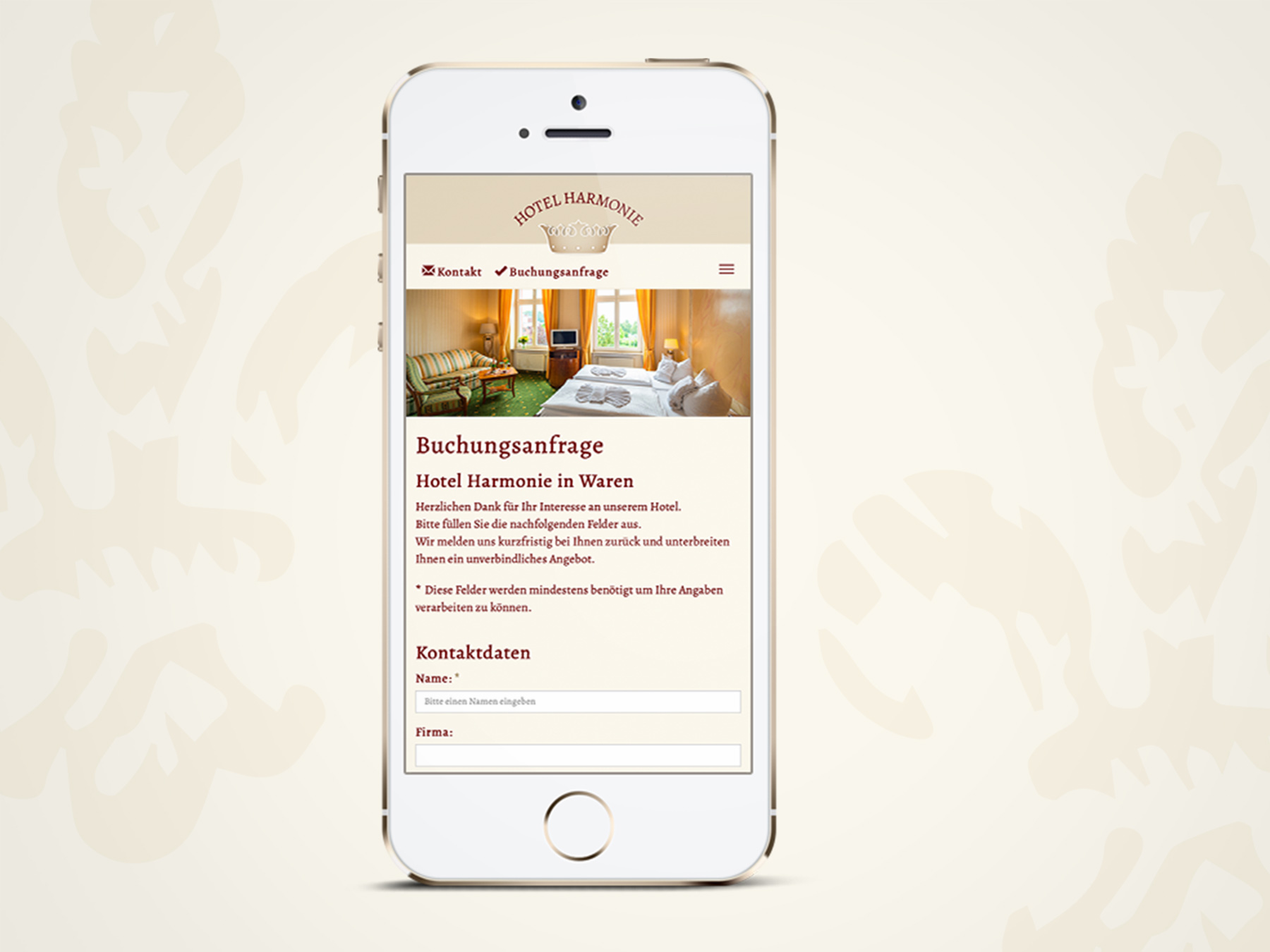 Hotel Harmonie Waren an der Müritz Hotel Website Responsive