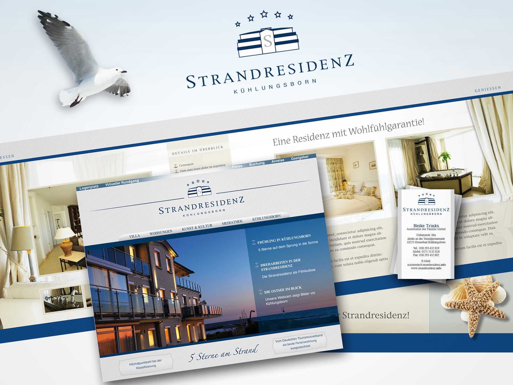 AuD Referenzen Strandresidenz Kühlungsborn Corporate Design Hotel