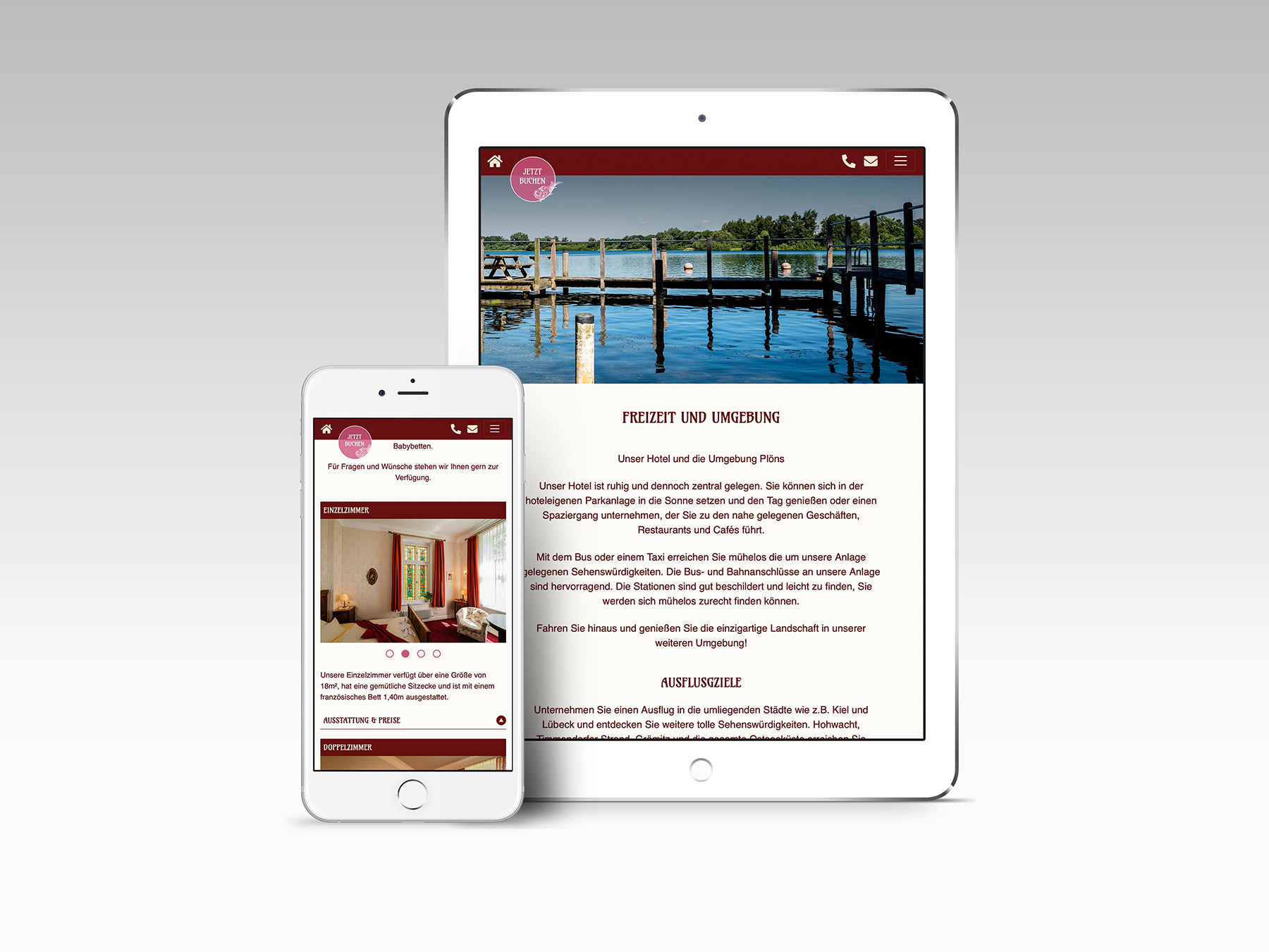 Parkhotel Seeufer Plön Mobil Responsive Design Werbeagentur Hamburg Lübeck